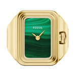 Montre FOSSIL watch ring femme bracelet acier inoxydable doré - vue 1