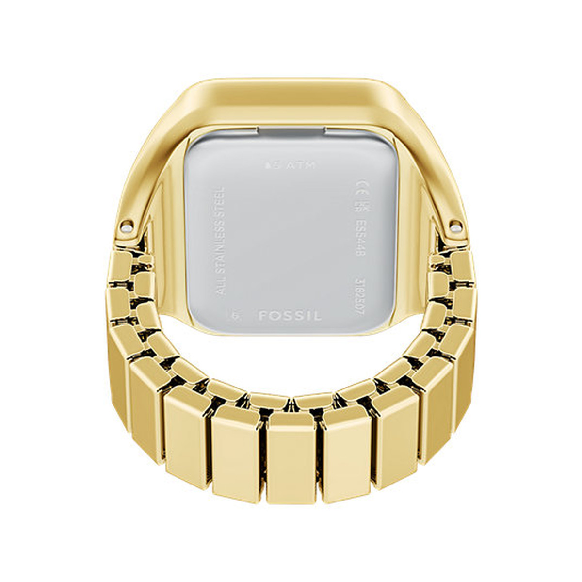 FOSSIL horloge ring vrouw roestvrij staal armband goud - bekijk 3