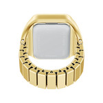 Montre FOSSIL watch ring femme bracelet acier inoxydable doré - vue 3