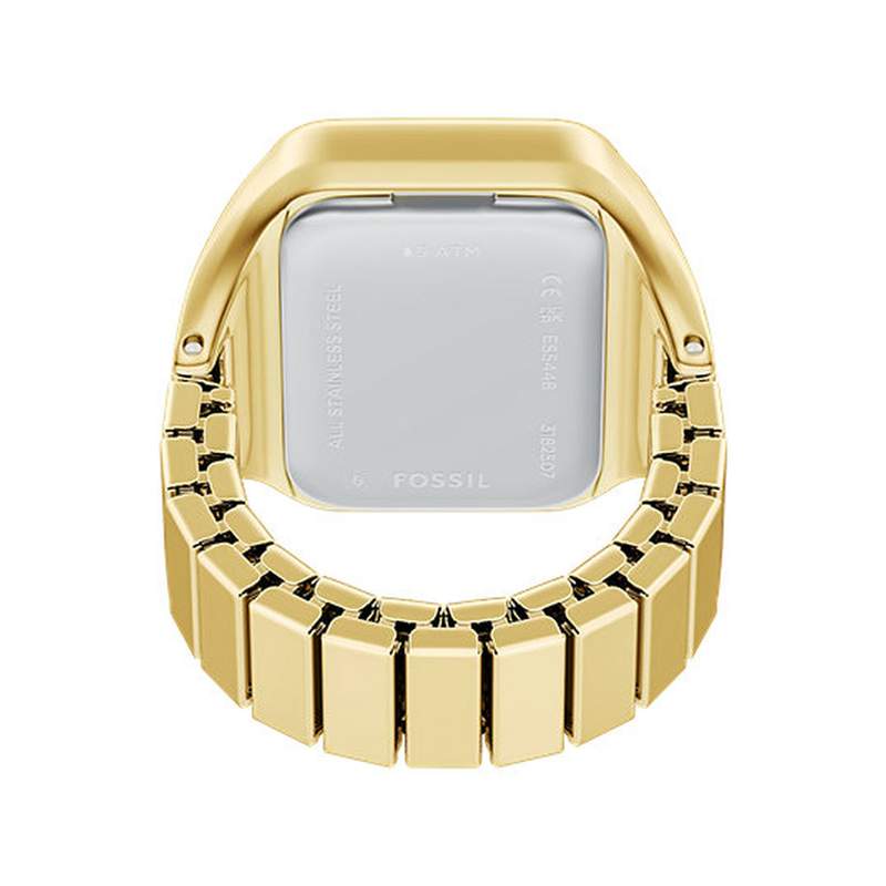 Montre FOSSIL watch ring femme bracelet acier inoxydable doré - vue 3