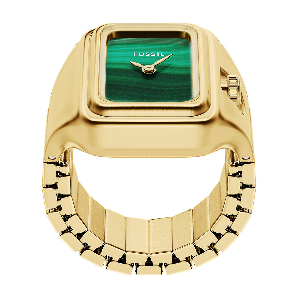 FOSSIL horloge ring dames roestvrij staal armband goud - bekijk D1