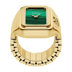 Montre FOSSIL watch ring femme bracelet acier inoxydable doré - vue D1