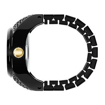 Montre FOSSIL watch ring femme bracelet acier inoxydable noir