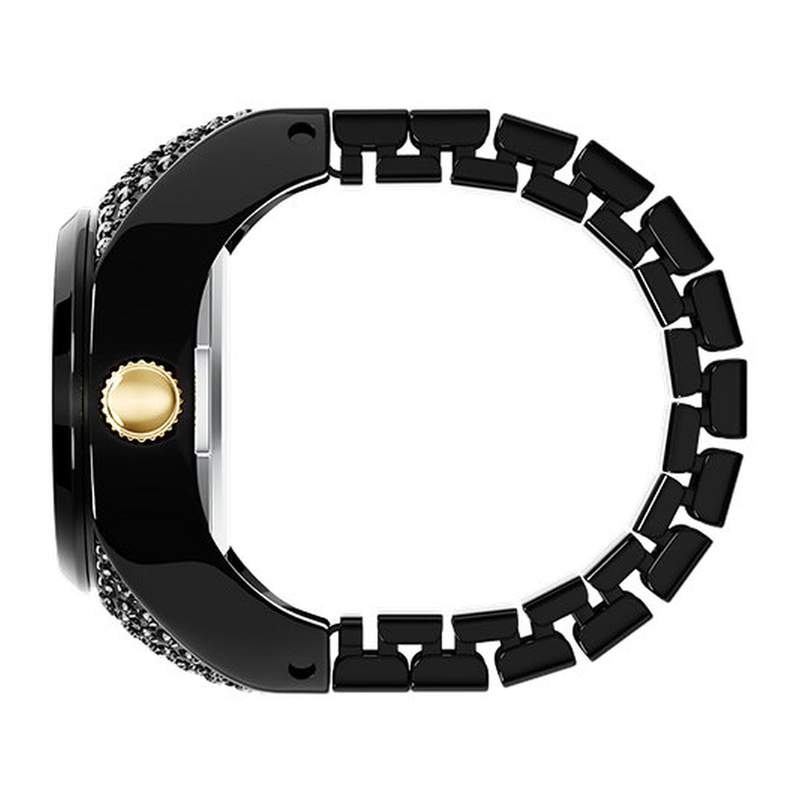 FOSSIL watch ring women's watch black stainless steel bracelet - view 2