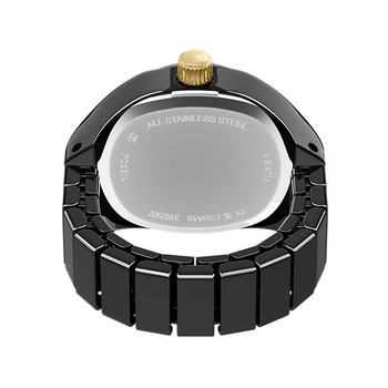 Montre FOSSIL watch ring femme bracelet acier inoxydable noir