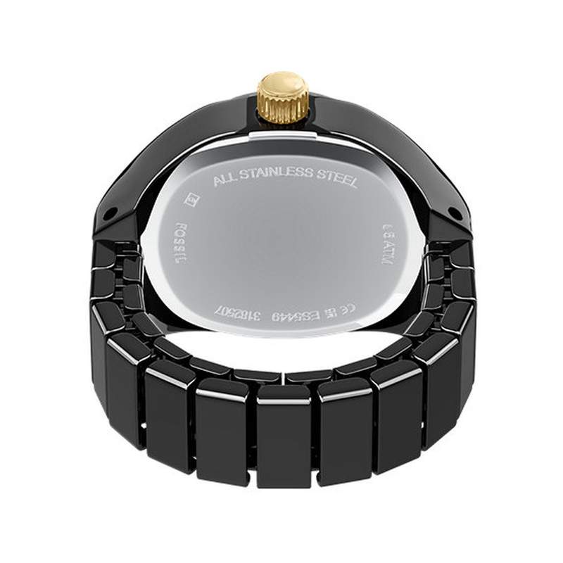 FOSSIL watch ring women's watch black stainless steel bracelet - view 3