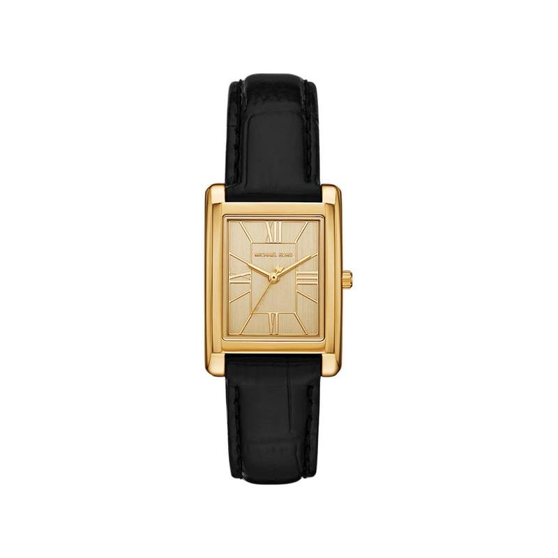 Montre MICHAEL KORS essex femme bracelet cuir noir - vue 1
