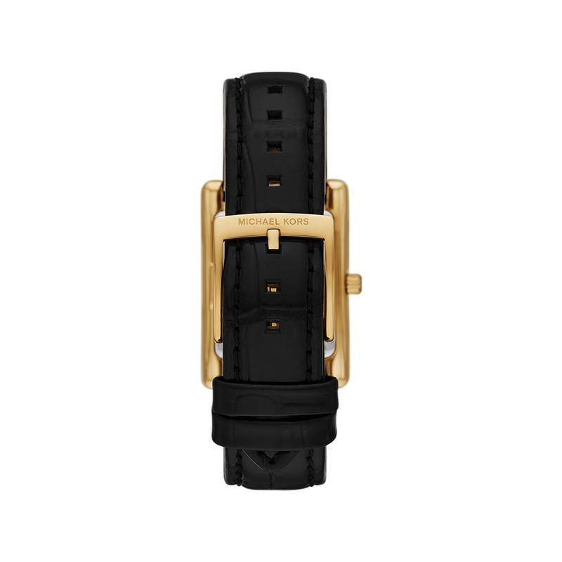 Montre MICHAEL KORS essex femme bracelet cuir noir - vue 3