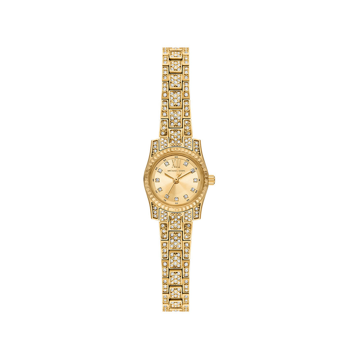 MICHAEL KORS micro lexington dameshorloge goud roestvrij stalen armband