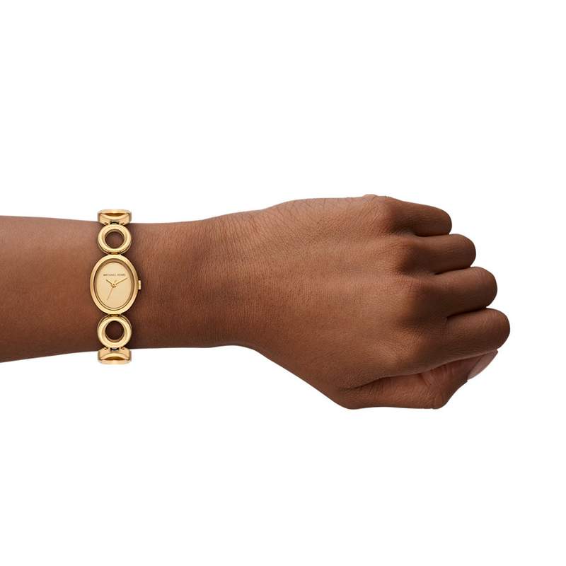 Montre MICHAEL KORS maude femme bracelet acier inoxydable doré - vue porté 1