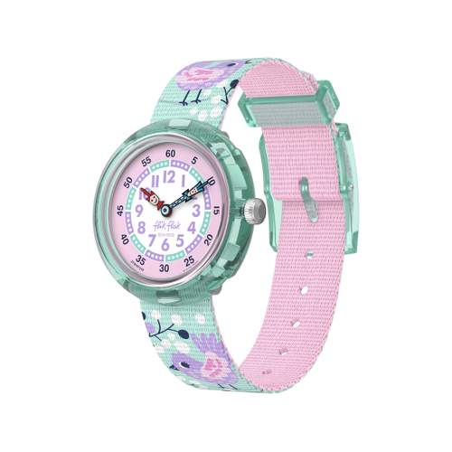 Montre FLIK FLAK pattern paradise enfant bracelet pet recycle vert