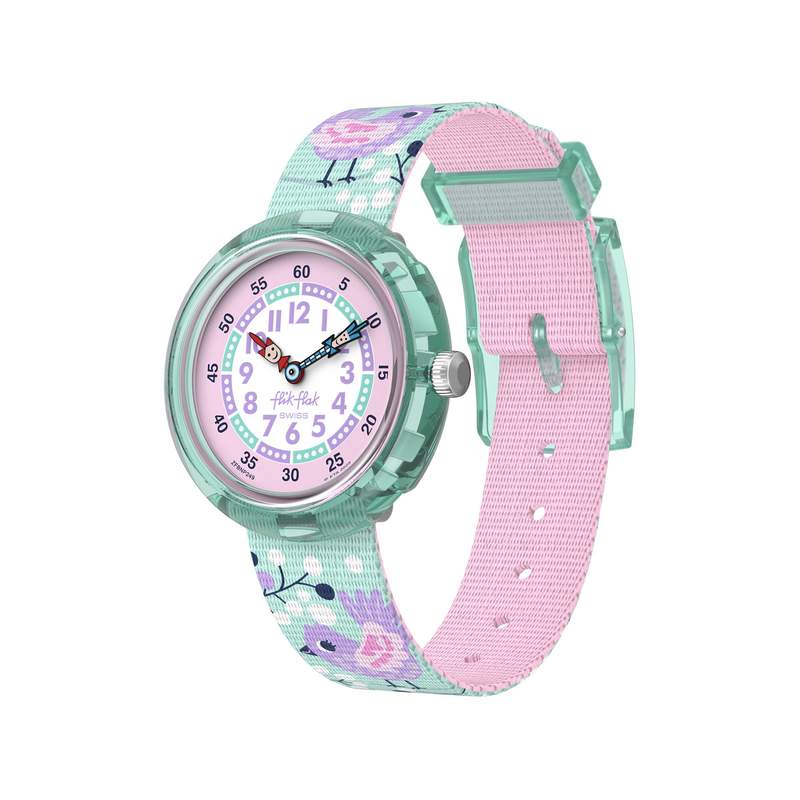 Montre FLIK FLAK pattern paradise enfant bracelet pet recycle vert - vue 1