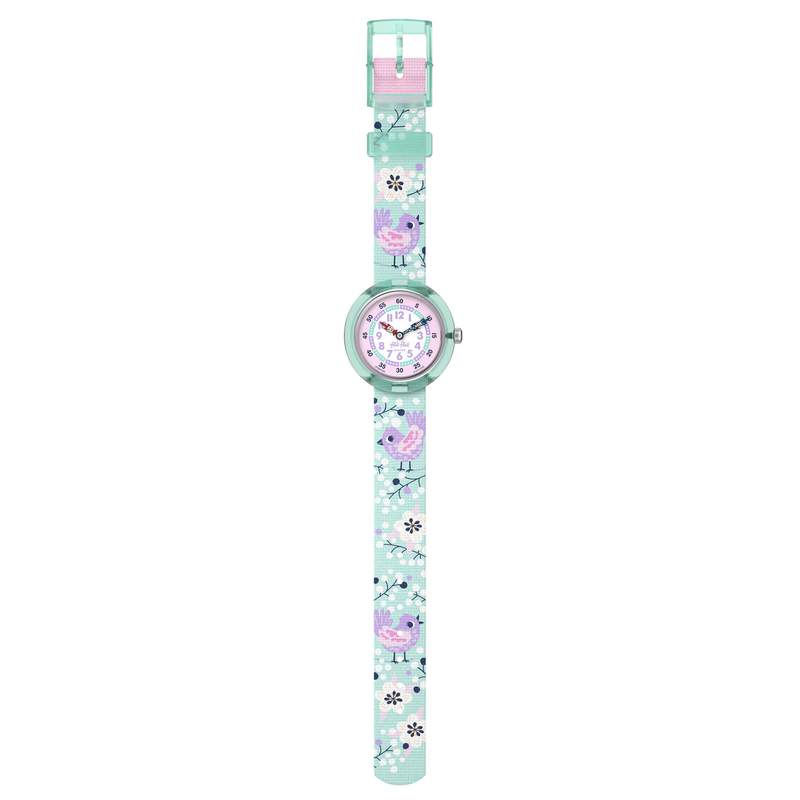 Montre FLIK FLAK pattern paradise enfant bracelet pet recycle vert - vue D1