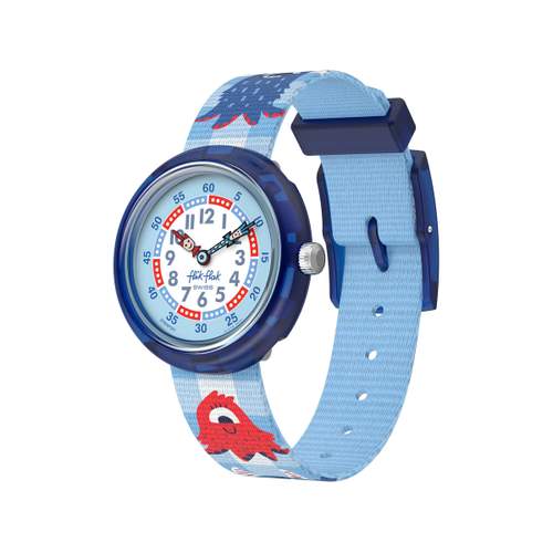 Montre FLIK FLAK pattern paradise enfant bracelet pet recycle bleu