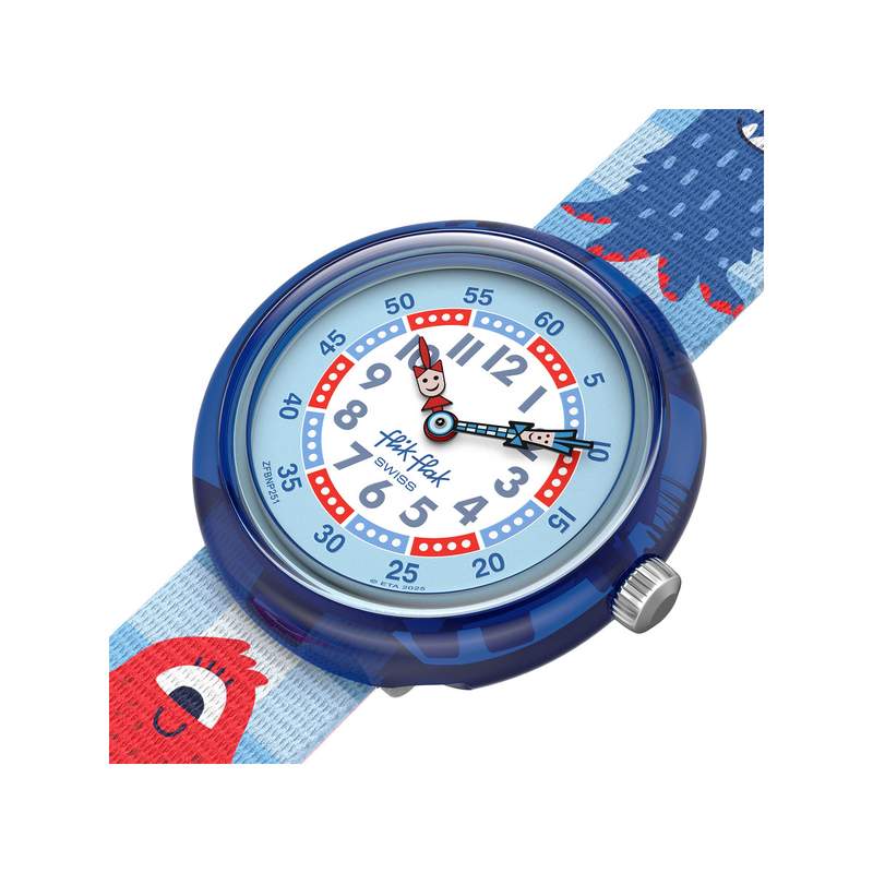 Montre FLIK FLAK pattern paradise enfant bracelet pet recycle bleu - vue 2