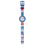 Montre FLIK FLAK pattern paradise enfant bracelet pet recycle bleu - vue D1