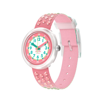 Montre FLIK FLAK pattern paradise enfant bracelet pet recycle rose