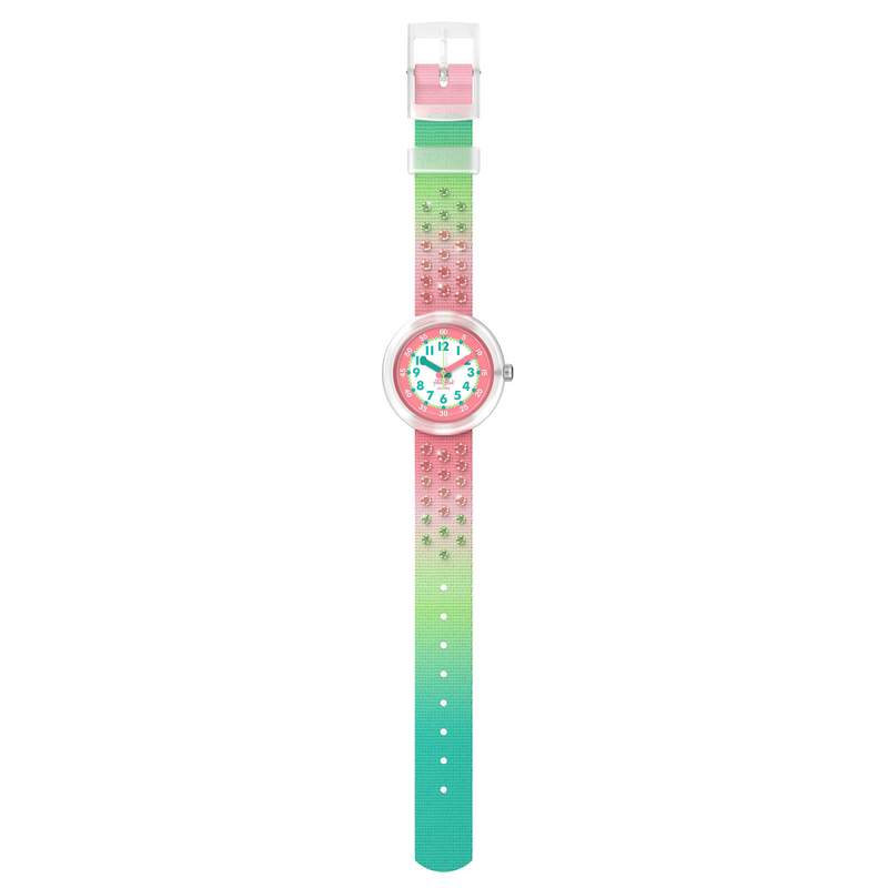Montre FLIK FLAK pattern paradise enfant bracelet pet recycle rose - vue D1