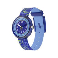 Montre FLIK FLAK pattern paradise enfant bracelet pet recycle bleu