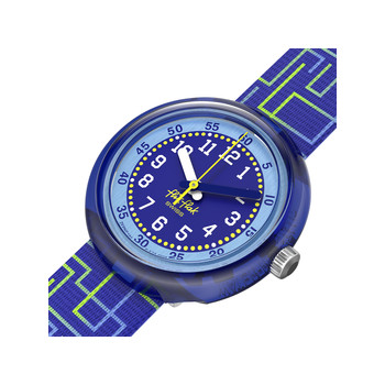 Montre FLIK FLAK pattern paradise enfant bracelet pet recycle bleu