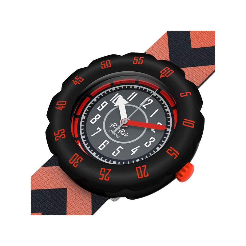 Montre FLIK FLAK pattern paradise enfant bracelet pet recycle noir - vue 2