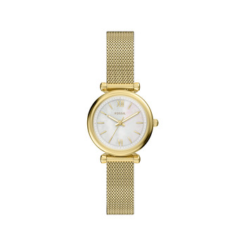 FOSSIL carlie mini women's watch gold stainless steel bracelet