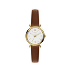 Montre FOSSIL carlie mini femme bracelet cuir marron - vue 1