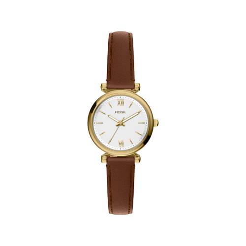Montre FOSSIL carlie mini femme bracelet cuir marron