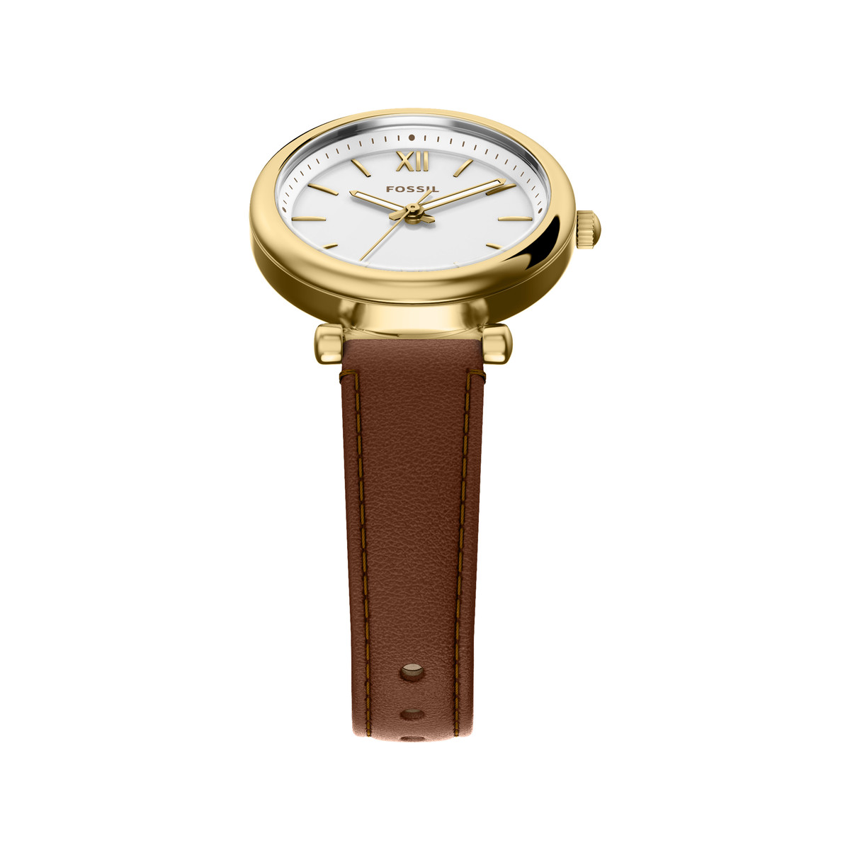 Montre FOSSIL carlie mini femme bracelet cuir marron - vue 4