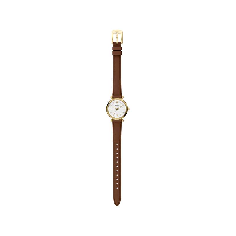 Montre FOSSIL carlie mini femme bracelet cuir marron - vue D6