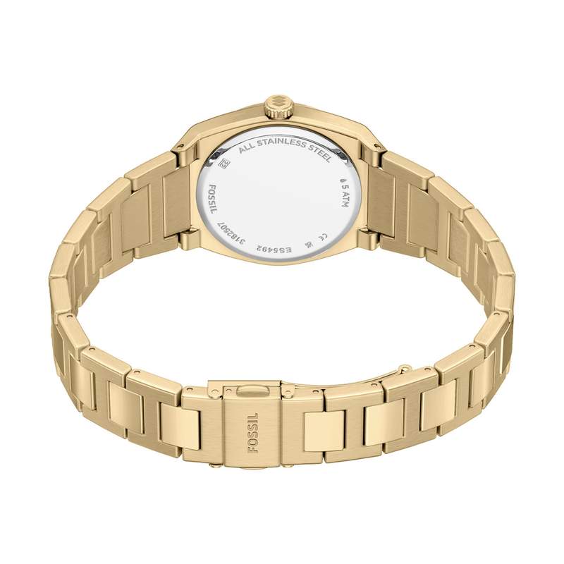 Montre FOSSIL everett femme bracelet acier inoxydable doré - vue D3