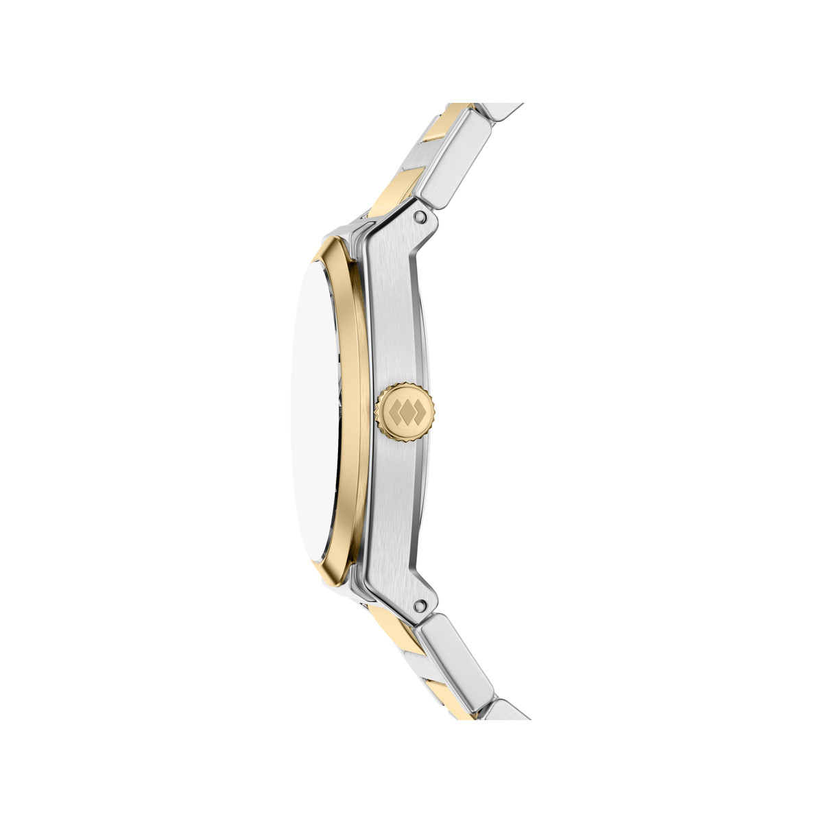 Montre FOSSIL everett femme bracelet acier inoxydable bicolore jaune - vue 2