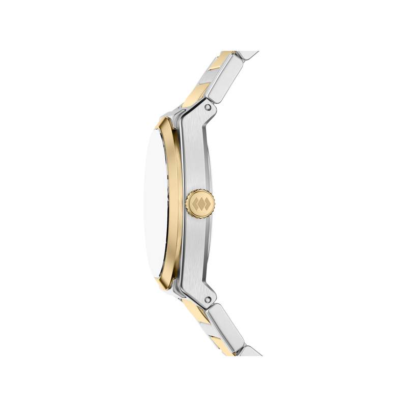 Montre FOSSIL everett femme bracelet acier inoxydable bicolore jaune - vue 2