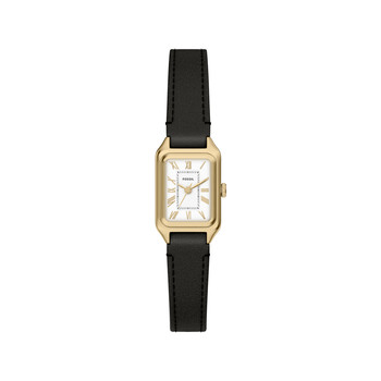 FOSSIL raquel ladies' watch with black leather strap
