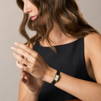 FOSSIL raquel ladies' watch with black leather strap