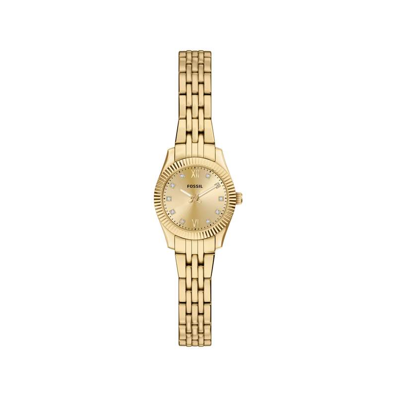 Montre FOSSIL scarlette femme bracelet acier inoxydable doré - vue 1