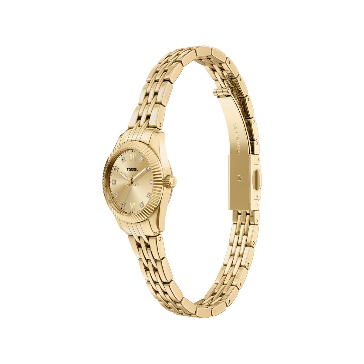 Montre FOSSIL scarlette femme bracelet acier inoxydable doré - vue D5