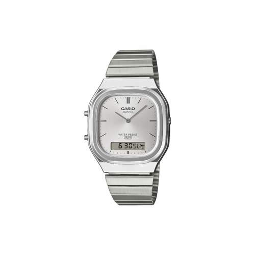 Montre CASIO vintage collection mixte bracelet acier inoxydable gris