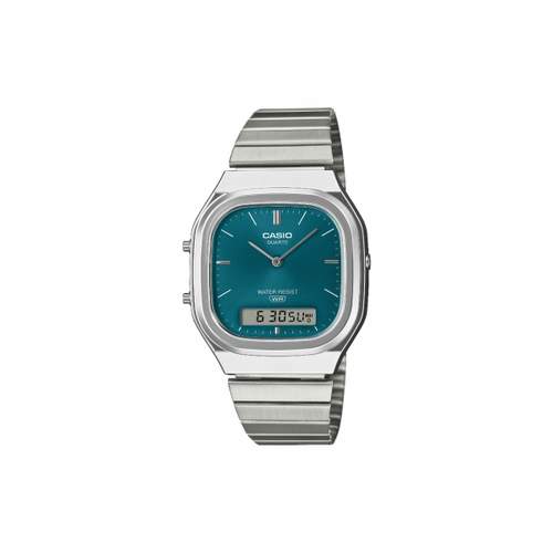 Montre CASIO vintage collection mixte bracelet acier inoxydable gris