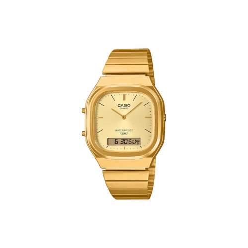 Montre CASIO vintage collection mixte bracelet acier inoxydable doré