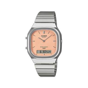 Montre CASIO vintage collection mixte bracelet acier inoxydable gris