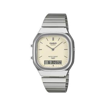 Montre CASIO vintage collection mixte bracelet acier inoxydable gris