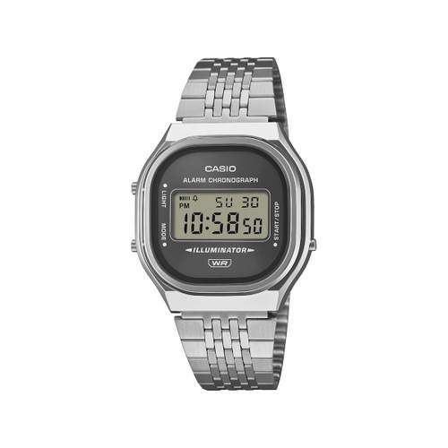Montre CASIO vintage collection mixte bracelet acier inoxydable gris