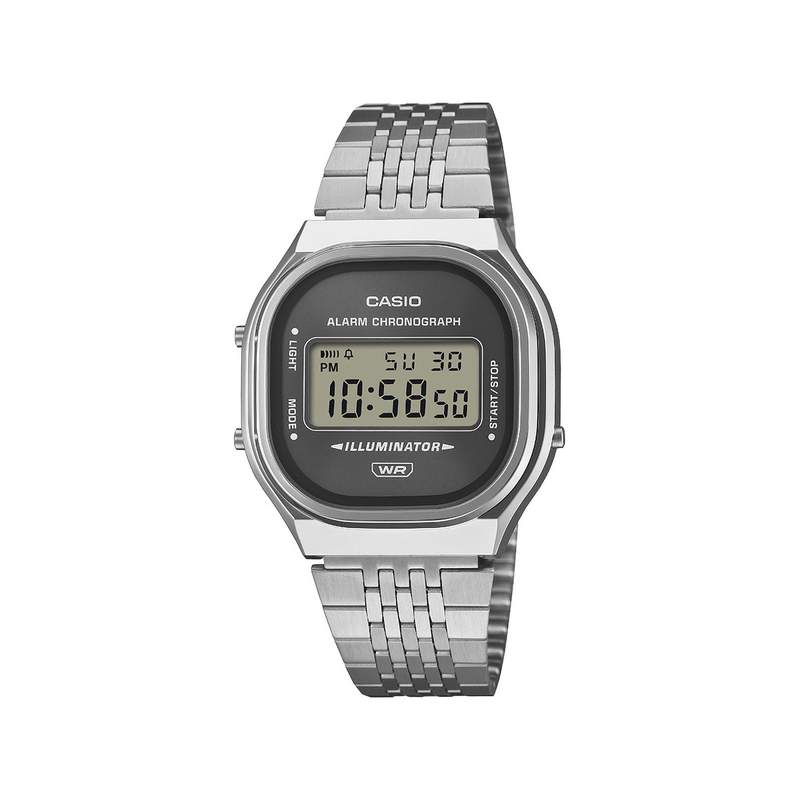 Montre CASIO vintage collection mixte bracelet acier inoxydable gris - vue 1