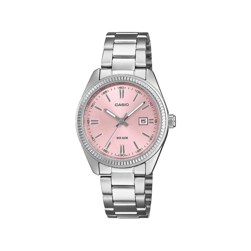 Montre CASIO timeless collection mixte bracelet acier inoxydable gris - vue 1
