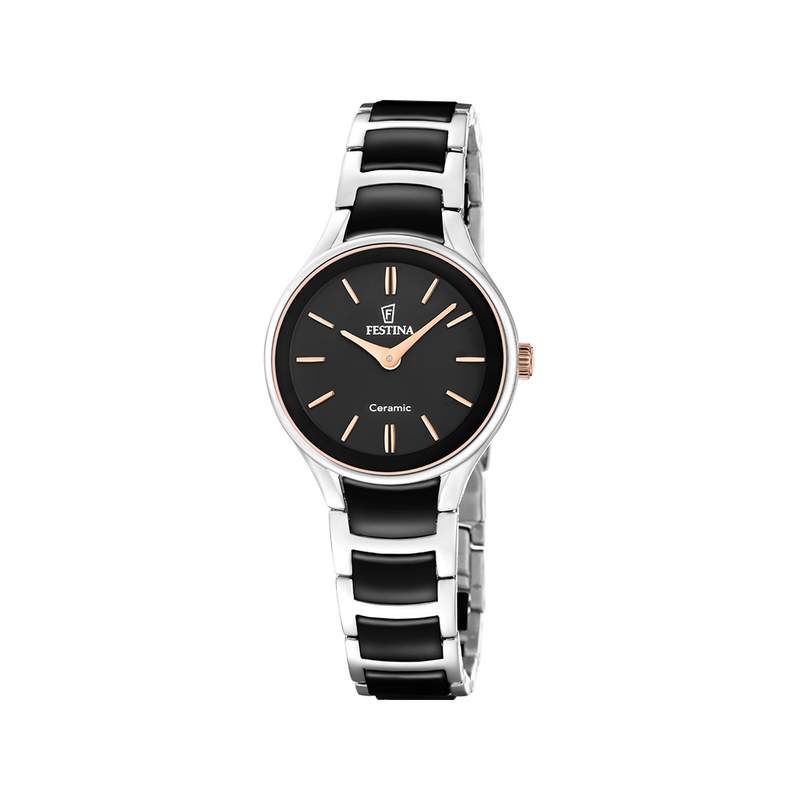 Montre FESTINA femme bracelet ceramique noir - vue 1