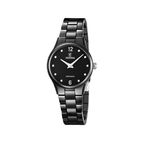 Montre FESTINA femme bracelet ceramique noir