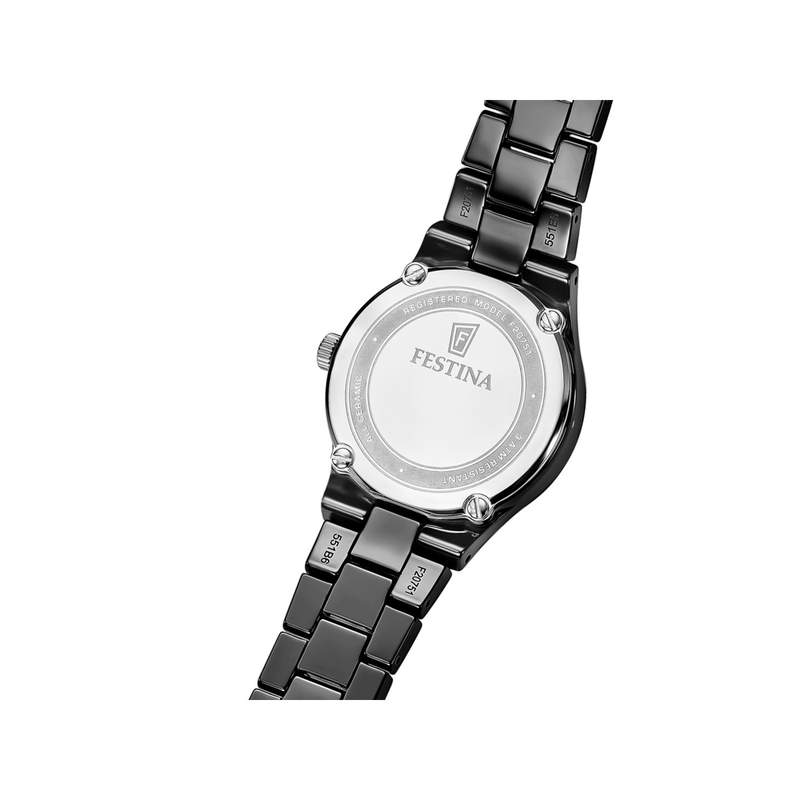 Montre FESTINA femme bracelet ceramique noir - vue 3
