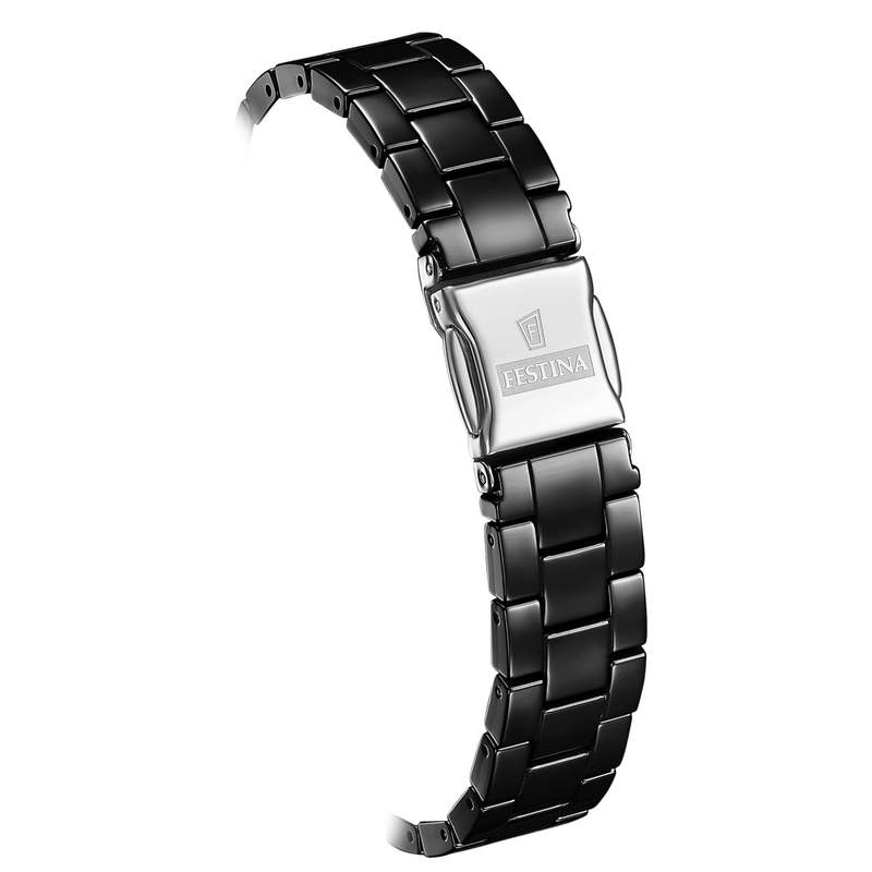 Montre FESTINA femme bracelet ceramique noir - vue D1
