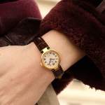 Montre FESTINA femme bracelet cuir marron - vue porté 1